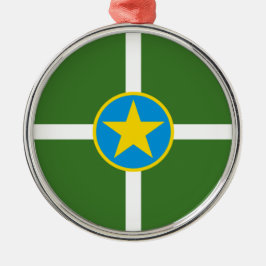 ジャクソン（ミシシッピ）セラミック装飾市旗 メタルオーナメント