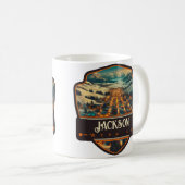 ジャクソン、ワイオミング州 | ビンテージ コーヒーマグカップ (正面右)
