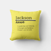 ジャクソン、男のパーソナライズされた子の名前定義 クッション (正面)