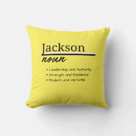 ジャクソン、男のパーソナライズされた子の名前定義 クッション