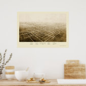 ジャクソン， MIパノラママップ – 1868 ポスター (キッチン)