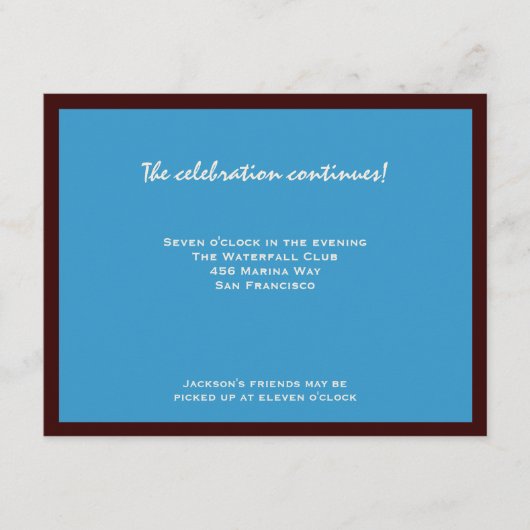 ジャクソンRSVPのバー（ユダヤ教の）バル・ミツバー エンクロージャーカード (正面)