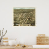 ジャクソンTNパノラママップ – 1870 ポスター (キッチン)