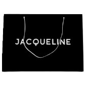 ジャクリーンエレガント抱き枕（白黒） ラージペーパーバッグ (正面)