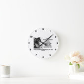 ジャクリーンケネディの比較的健全な引用文 ラウンド壁時計 (ホーム)