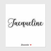 ジャクリーン名 – 手書き書道 シール (シート)
