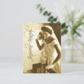 ジャクリーン・ケネディ結婚ーが花束を投げる ポストカード (スタンド正面)