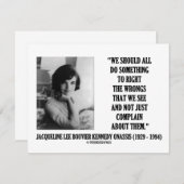 ジャクリーン・ケネディRight The Rong The Faulness引用文 (正面/裏面)