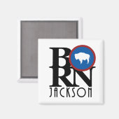 ジャク生まれソンワイオミング マグネット (正面/裏面)