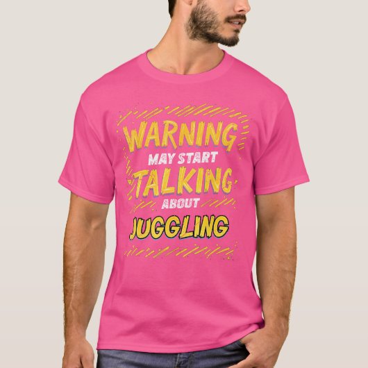 ジャグおもしろいラ警告ーがジャグについて話し始める Tシャツ (正面)