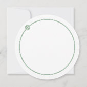 ジャグジーのモザイクラウンドノートカードのターコイズ サンキューカード (裏面)