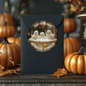 ジャグジーの幽霊不気味おもしろい屋外ハロウィーン ラウンドシール