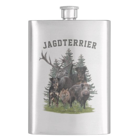 ジャグテリアステッカーボタンキーチェーンコーヒーマグFla フラスク (正面)