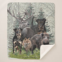 ジャグテリアステッカー屋外ピローフリースブランケット