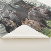 ジャグテリアステッカー屋外ピローフリースブランケット シェルパブランケット (3/4)