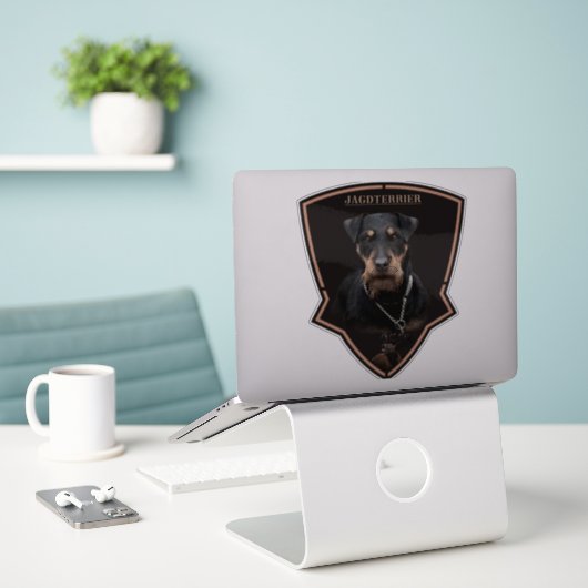 ジャグテリアステッカー シール (デスク上のノートパソコン)