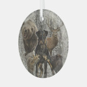 ジャグテリア親愛ー、ビーストv.レンブラッド文鎮ポー ガラスオーナメント (正面左)