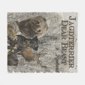 ジャグテリア親愛ー、ビーストv.レンブラッド文鎮ポー フリースブランケット (正面(横))