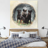 ジャグテリア、勇敢なハートタペストリーのポスターのアクリル キャンバスプリント (インサイチュ (寝室))