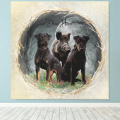 ジャグテリア、勇敢なハートタペストリーのポスターのアクリル キャンバスプリント (インサイチュ (ウッドフロア))