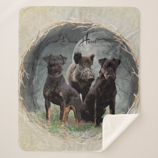 ジャグテリア、勇敢なハートタペストリーのポスターのアクリル シェルパブランケット (正面)