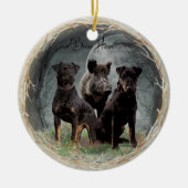 ジャグテリア、勇敢なハートタペストリーのポスターのアクリル セラミックオーナメント (正面)