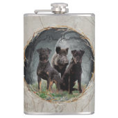 ジャグテリア、勇敢なハートタペストリーのポスターのアクリル フラスク (正面)