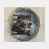 ジャグテリア、勇敢なハートタペストリーのポスターのアクリル フリースブランケット (正面(横))