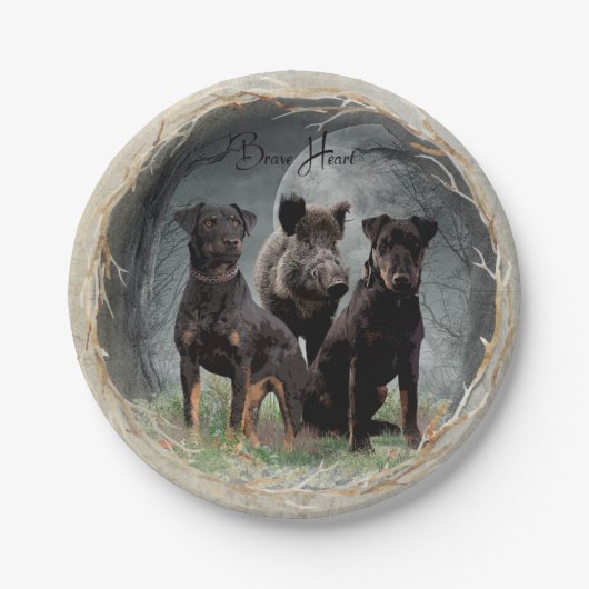 ジャグテリア、勇敢なハートタペストリーのポスターのアクリル ペーパープレート (正面)