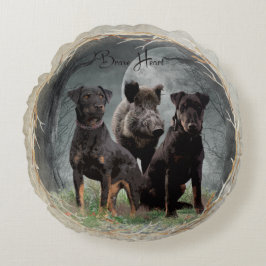 ジャグテリア、勇敢なハートタペストリーのポスターのアクリル ラウンドクッション