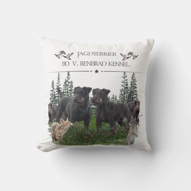 ジャグテリアBo v. Renbrad KennelHPノートパソコンのスキンC アウトドアクッション (正面)