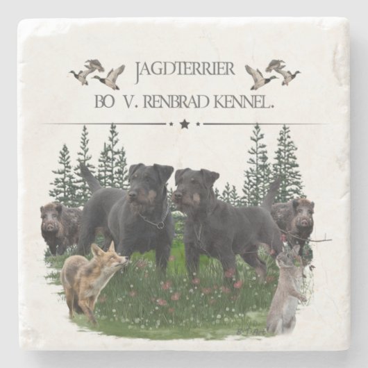 ジャグテリアBo v. Renbrad KennelHPノートパソコンのスキンC ストーンコースター (正面)