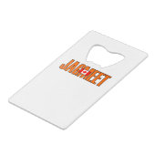 ジャグミートオレンジはっきりした文字カナダ国旗の色 クレジットカード栓抜き (裏面アングル)