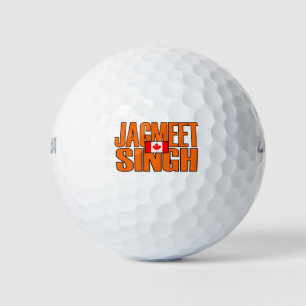 ジャグミートシンオレンジブロック文字カナダ国旗 ゴルフボール