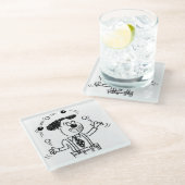 ジャグラジャグリング付きピエロコースター ガラスコースター (アングル)