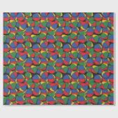 ジャグラージャグリングボールパターン(の模様が)ある誕生日 ラッピングペーパー (フラット)