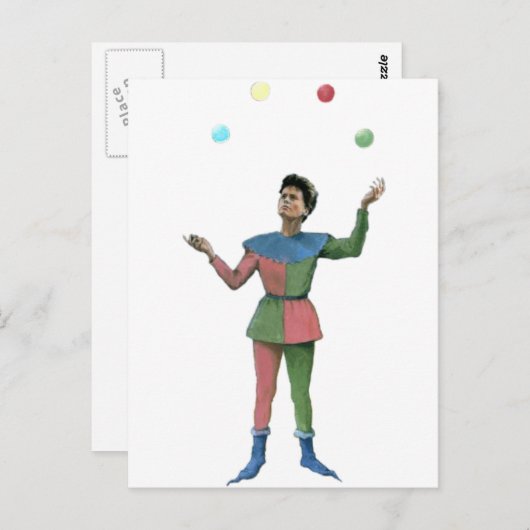 ジャグラー – ヴィンテージイラストレーション ポストカード (正面/裏面)