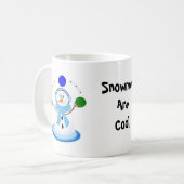 ジャグリングする雪だるまはカッコイイ コーヒーマグカップ (正面左)