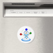 ジャグリングする雪だるま マグネット (インサイチュ (食洗機))