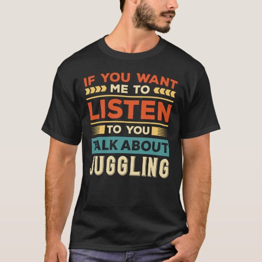 ジャグリングについて話す Tシャツ (正面)
