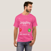 ジャグリングの呼び声に僕は行く Tシャツ (正面フル)