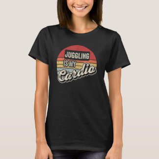 ジャグリングは私のカーディオヴィンテージレトロジャグルシルク Tシャツ