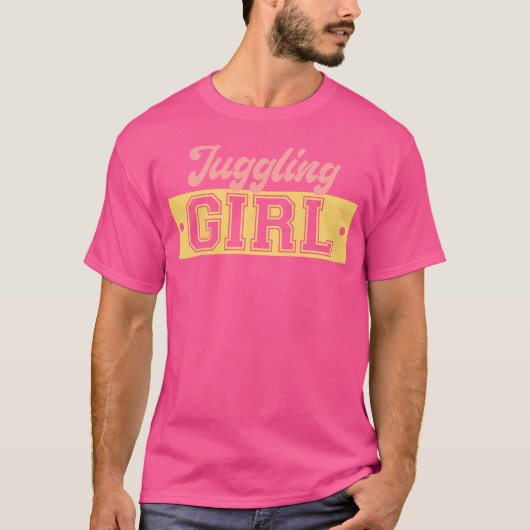 ジャグリングをする女の子 Tシャツ (正面)