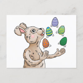 ジャグリングイースターバニー シーズンポストカード