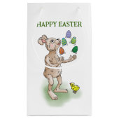 ジャグリングイースターバニー スモールペーパーバッグ (裏面)