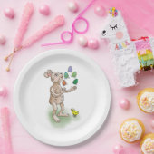 ジャグリングイースターバニー ペーパープレート (パーティー)