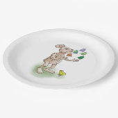 ジャグリングイースターバニー ペーパープレート (アングル)