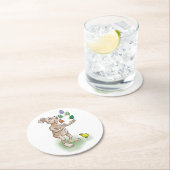 ジャグリングイースターバニー ラウンドペーパーコースター (インサイチュ)