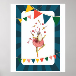 ジャグリングカエル ポスター