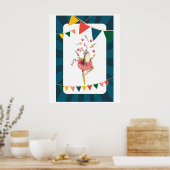 ジャグリングカエル ポスター (キッチン)